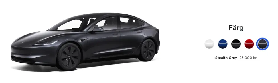 Tesla model 3 stealth Grey